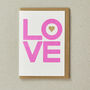 Big Love Greeting Card With Gold Foil Heart, thumbnail 1 of 3