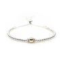 9ct Gold And Sterling Silver Adjustable Bracelet, thumbnail 5 of 10