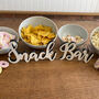 Wooden Snack Bar Sign For Weddings And Parties, thumbnail 1 of 5
