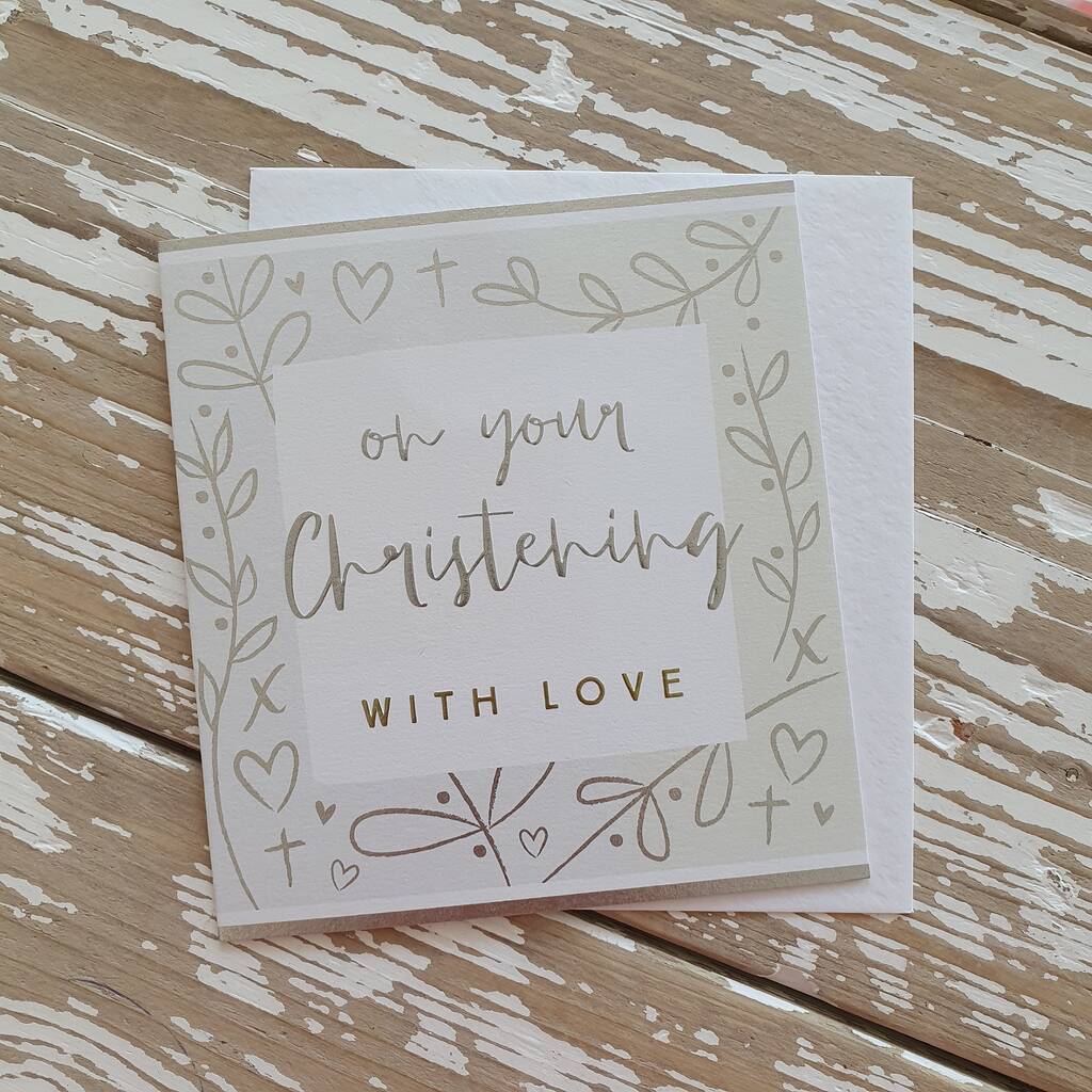 'On Your Christening With Love' Greetings Card
