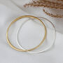 Sterling Silver Or 18ct Gold Plated Flat Bangle, thumbnail 2 of 4