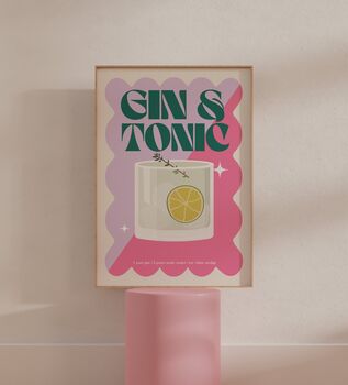 Gin And Tonic Cocktail Print, 2 of 4