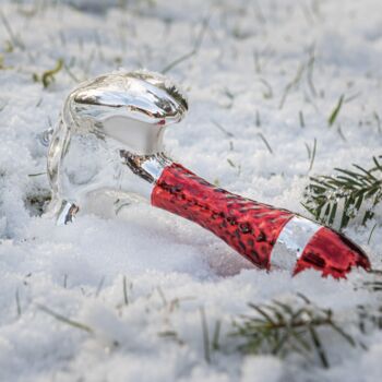 Red And Silver Hammer Shaped Bauble, 2 of 4