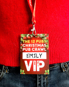 The 12 Pubs Christmas Party Pub Crawl List Vip Lanyard Guides, 5 of 7