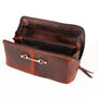 Personalised Snaffle Bit Leather Washbag, thumbnail 9 of 10