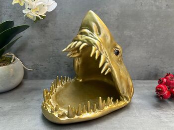 Gold Shark Mouth Bowl – Dish For Fruit, Nuts Or Décor Gift, 9 of 9
