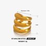 Chunky Triple Dome Adjustable Stacked Wide Band Ring, thumbnail 3 of 4