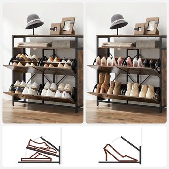 Shoe Cabinet Hallway Shoe Box Storage With Divider, 3 of 8