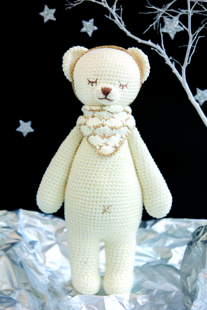 personalised polar bear teddy