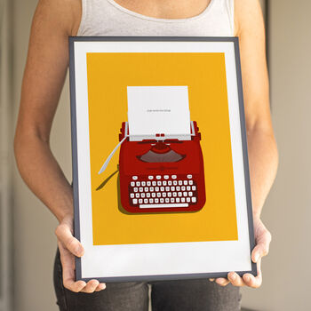 Personalised Retro Typewriter Poster, 2 of 6
