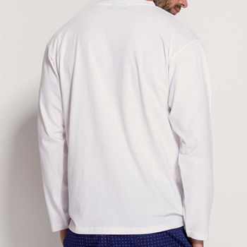 Men's Long Sleeved T Shirt In White, 2 of 3
