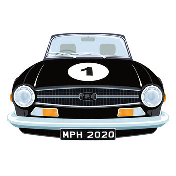 Triumph Tr6 Sports Car Personalised Print, 2 of 4
