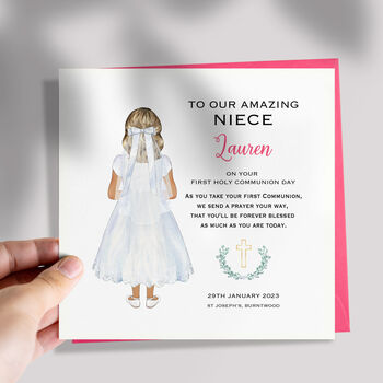Personalised Niece First Holy Communion Card, 5 of 6