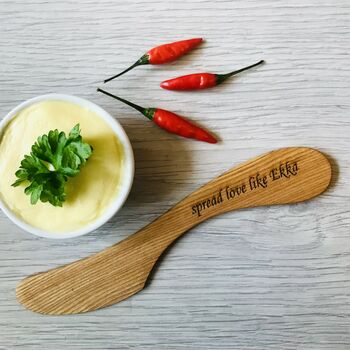 Personalised Handcrafted Wooden Butter, Jam Knife, 2 of 4