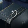 Minimalist Moonstone Droplet V Ring In Sterling Silver, thumbnail 6 of 9