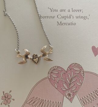 Love Birds Bronze Pendant Necklace, 3 of 4