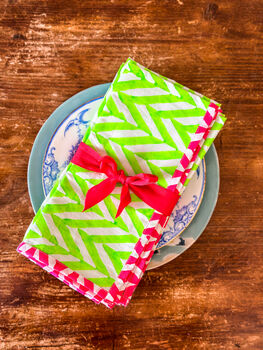 Neon Block Print Napkins, 5 of 7