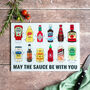 Funny Sauces Pun Chopping Board, thumbnail 4 of 4