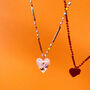 Mother Of Pearl Heart And Bright Beaded Chain Necklace, thumbnail 10 of 12