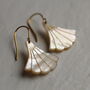 Art Deco Pearl Fan Earrings, thumbnail 11 of 12