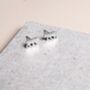 Sterling Silver Tiger Stud Earrings, thumbnail 6 of 8