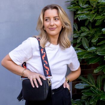Black Fox Bag Strap | Extra Long Crossbody Replacement Bag Strap, 5 of 6