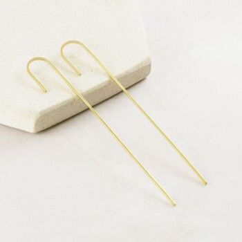 Sterling Silver Minimalist Ear Pin Earrings, 5 of 9