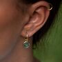 Turquoise Eye Resin Charm Hoop Earrings, thumbnail 1 of 5