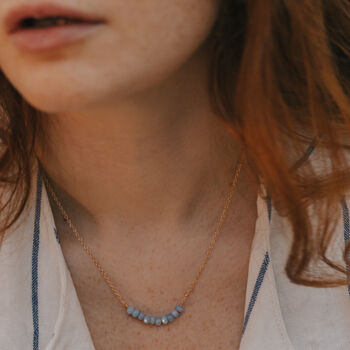 Light Blue Chalcedony Crystal Necklace, 3 of 5