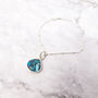 Turquoise December Birthstone Silver Bracelet, thumbnail 1 of 5