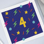 4th Birthday Card, Unisex Card For Four Year Old, thumbnail 3 of 4