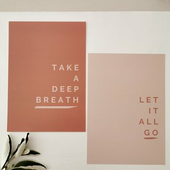 Take A Deep Breath And Let It All Go Print Set, 5 of 7