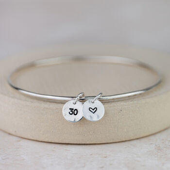 Sterling Silver Dinky Charm Bangle, 3 of 7