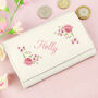 Personalised Floral Cream Leather Purse, thumbnail 2 of 4