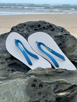 Natural White Rubber Flip Flops, 2 of 10