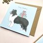 Festive Border Collie Christmas Card, thumbnail 2 of 2