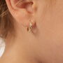 Minimalist Gold Plated Dainty Huggie Hoop Earrings, thumbnail 2 of 11