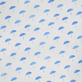 Blue Umbrella Wrapping Paper Roll Or Folded, 2 of 2