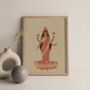 Lakshmi Art Print Hindu Wall Decor, thumbnail 3 of 3