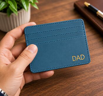 Personalised Vegan Leather Father's Day Card Holder, 3 of 3