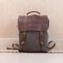 Personalised Canvas And Leather Backpack, thumbnail 4 of 12