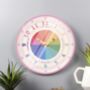 Personalised Crayon Tell The Time Childs Wall Clock, thumbnail 6 of 8