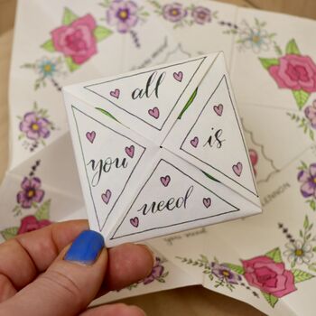 Puzzle Purse Origami Love Token Valentine Card, 2 of 10
