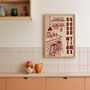 Wine Print | Good Wine Good Time | Kitchen Wall Art | Painted Illustration Wine Poster, thumbnail 8 of 8