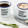 Personalised Daddy And Me Enamel Mugs, thumbnail 1 of 2