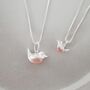 When Robins Appear Baby Robin Necklace, With Engraved Heart, thumbnail 3 of 5