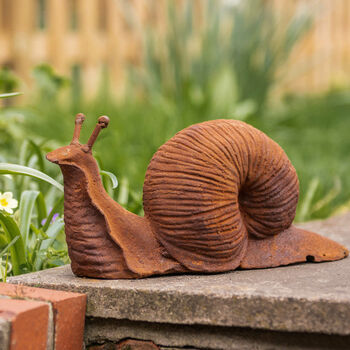 Rusty Garden Snail Sculpture, 2 of 2