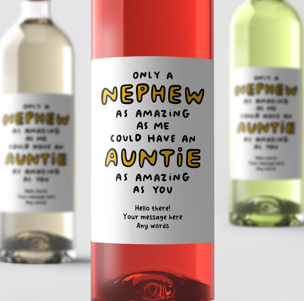 Personalised Wine Label 'An Amazing Auntie', 1 of 2