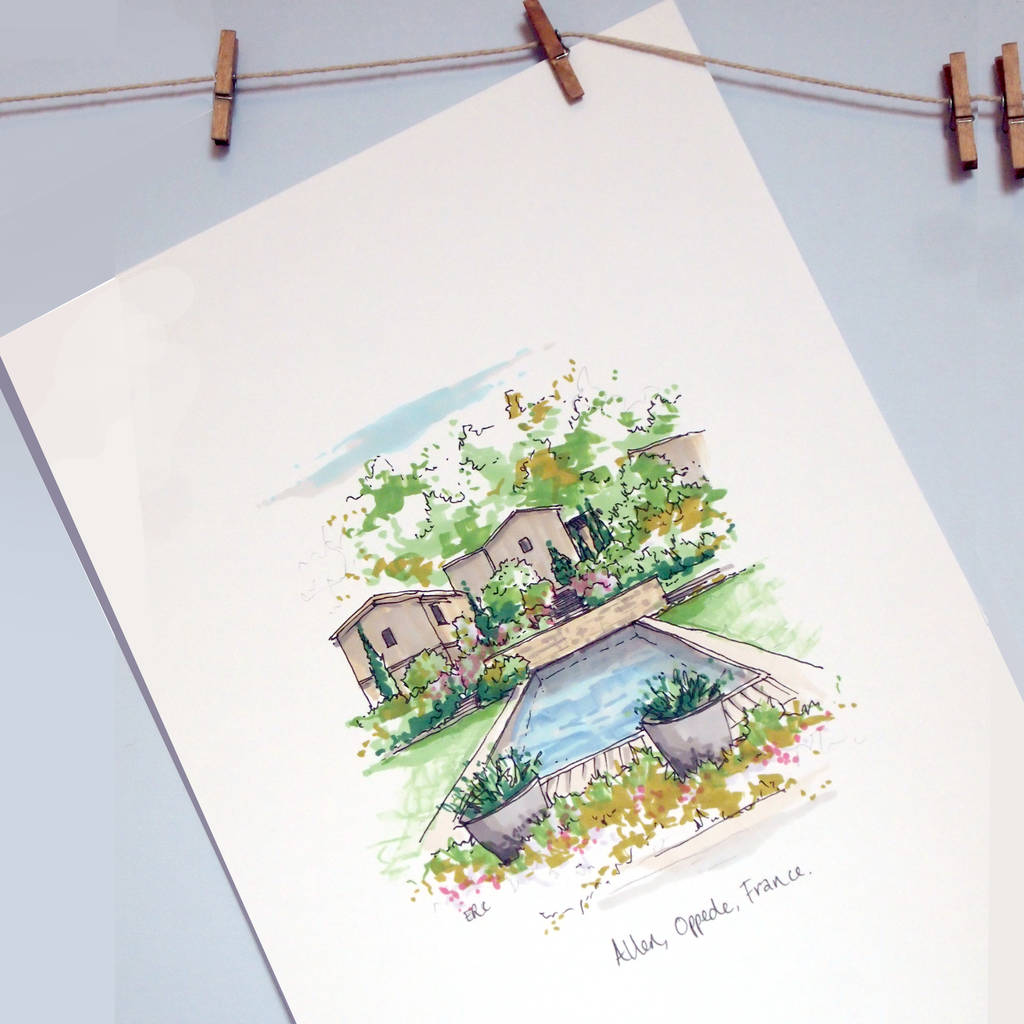 Personalised Favourite Place Illustration By Homemade House ...