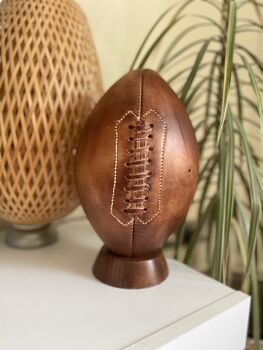 Full Sized American Football With Wooden Display, 3 of 5